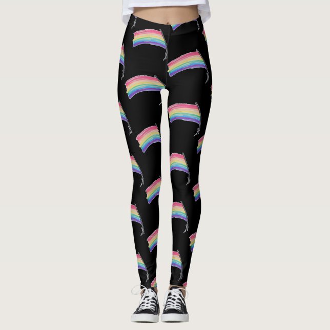 Leggings Bandera del Orgullo Iris (Anverso)