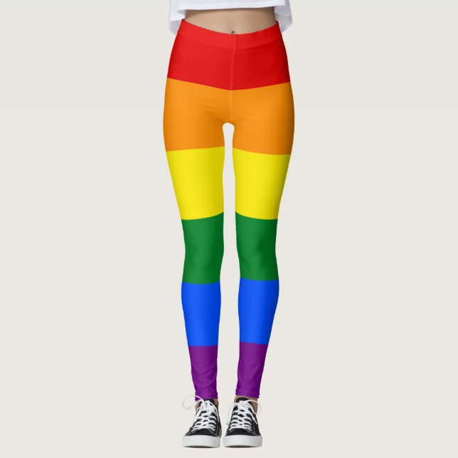 Leggings Bandera del Orgullo Iris (Anverso)