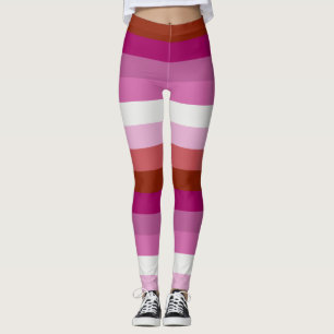Leggings Bandera del Orgullo Lesbiano LGBTQ+ Banda horizont