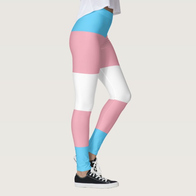 Leggings Bandera del Orgullo Trans (Orgullo Transgénero) (Derecha)