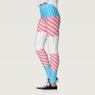 Leggings Bandera del Orgullo Transgénero de Funky Boho Stri