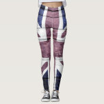 Leggings Bandera del Reino Unido de época #11<br><div class="desc">Bandera del Reino Unido de época. El diseño está disponible en otros productos.</div>