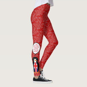 Leggings Bandera del Reino Unido Fiesta Sra. Pingüino Habla
