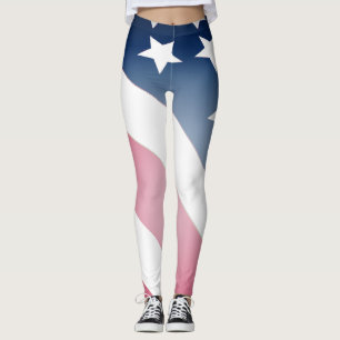 Leggings Bandera divertida de EE. UU. Estrellas y rayas, Ro