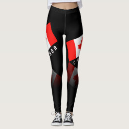 Leggings Bandera elegante de Canadá de la hoja de arce