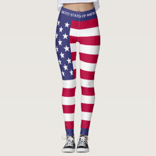 Leggings Bandera española de la estrella de Estados Unidos
