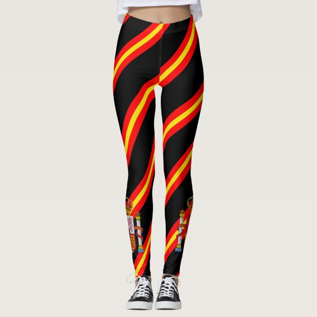 Leggings Bandera española de las rayas (Anverso)