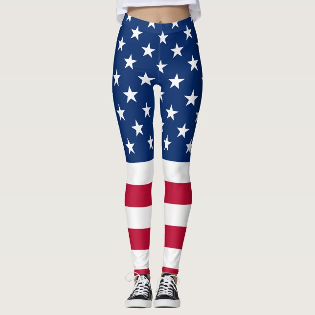 Leggings Bandera Estados Unidos País de Estados Unidos (Anverso)