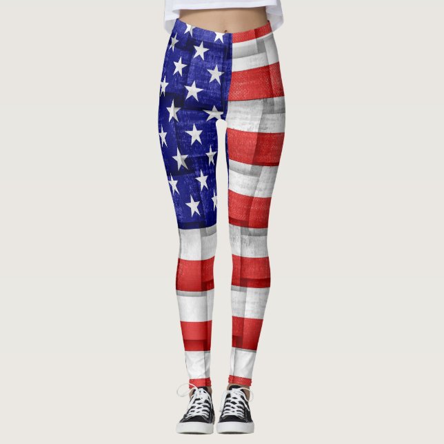 Leggings Bandera estadounidense #3 (Anverso)