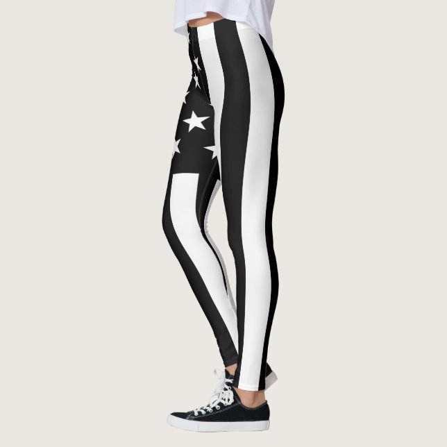 Leggings Bandera estadounidense blanco negro (Izquierda)
