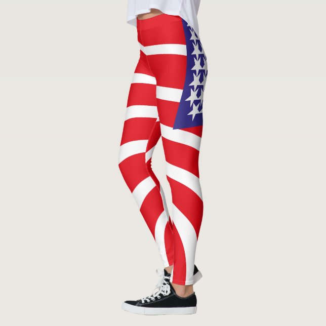 LEGGINGS BANDERA ESTADOUNIDENSE CONTRA LAS ESTRELLAS DE AME (Izquierda)