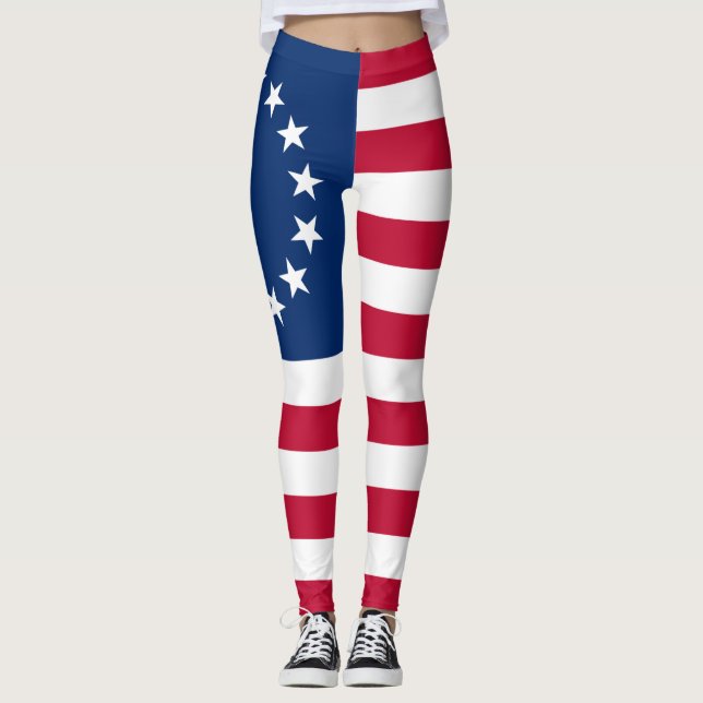 Leggings Bandera estadounidense de Betsy Ross (Anverso)