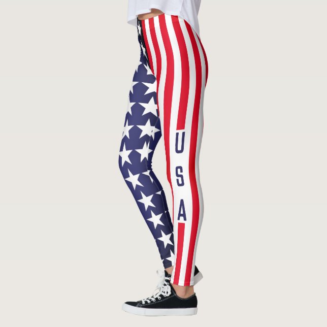 Leggings Bandera estadounidense de Estados Unidos (Izquierda)