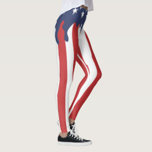 Leggings Bandera estadounidense   Zazzle_Growshop.