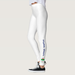 Leggings Bandera galesa personalizada
