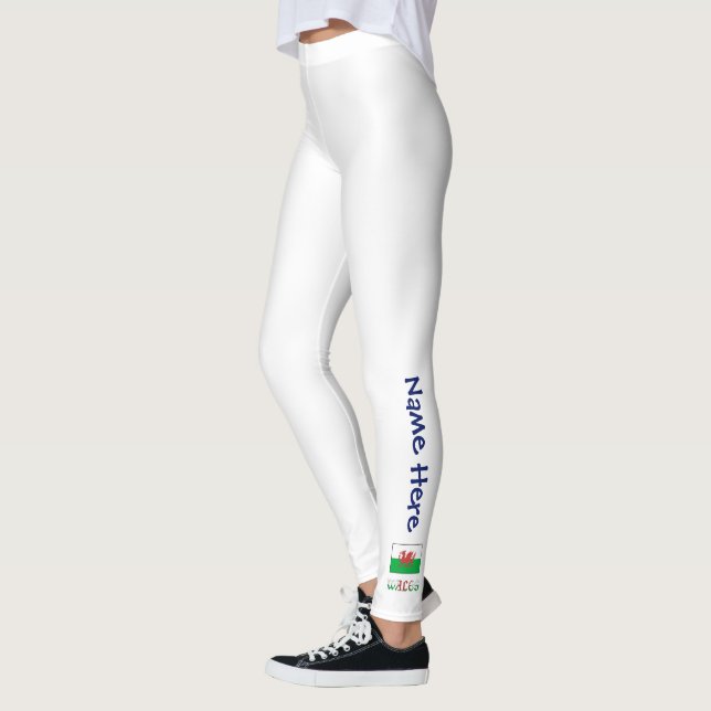 Leggings Bandera galesa personalizada (Izquierda)