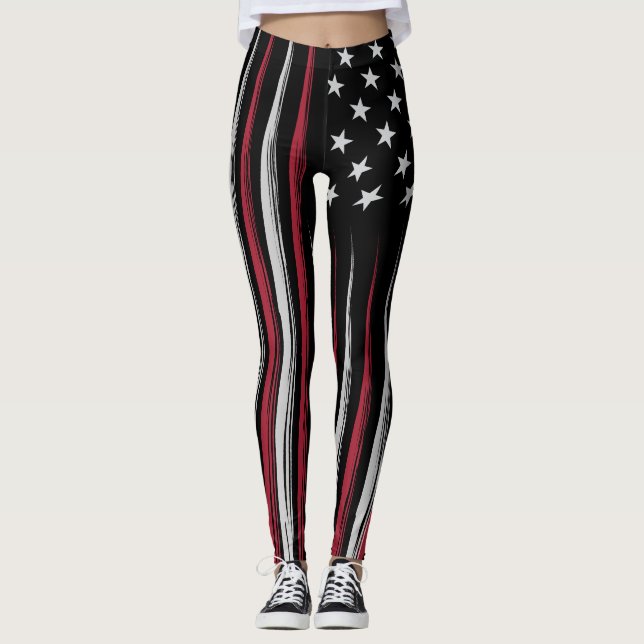 Leggings Bandera Grunge de Estados Unidos (Anverso)