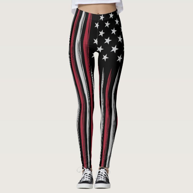 Leggings Bandera Grunge de Estados Unidos (Anverso)