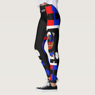 LEGGINGS BANDERA HAITIANA LEGÍTIMAS NEGRAS HABITACIONES AC