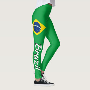 Leggings Bandera impresionante del brasilen@o del Brasil