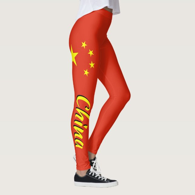 Leggings Bandera impresionante del chino de China (Derecha)
