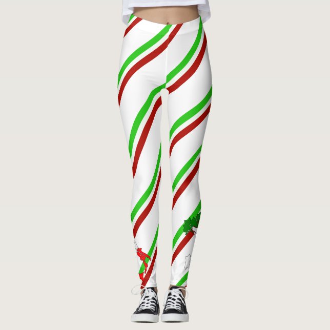Leggings Bandera italiana de las rayas (Anverso)