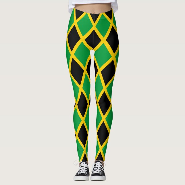 Leggings Bandera jamaicana tejada (Anverso)