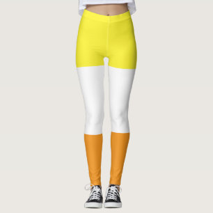 Leggings Bandera Maverique Naranja amarillo con franja blan