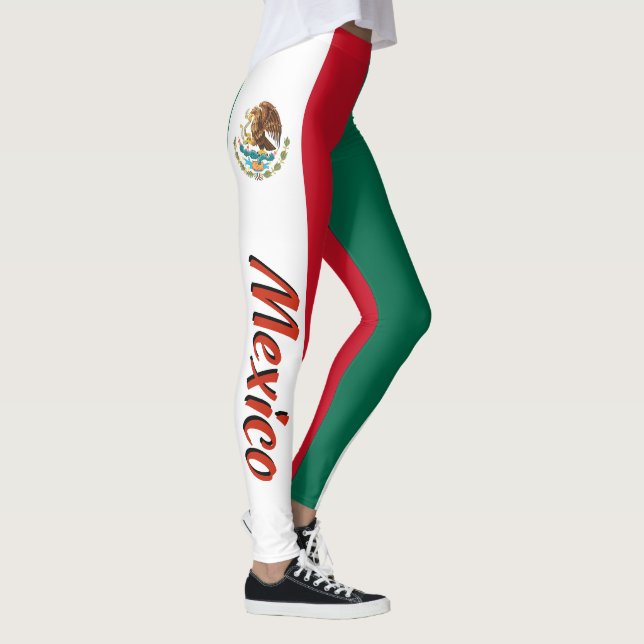 Leggings Bandera mexicana impresionante de México (Derecha)