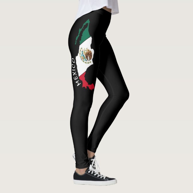 Leggings Bandera mexicana pura México Banda de estiramiento (Derecha)