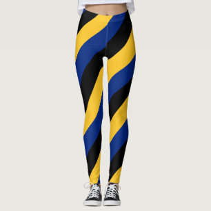 Leggings Bandera nacional de Barbados Colores diagonales ra