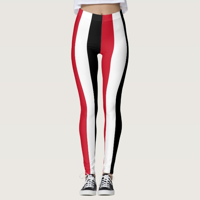Leggings Bandera nacional de Egipto con tiras verticales (Anverso)