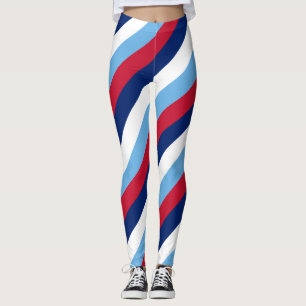 Leggings Bandera nacional de Fiyi de colores diagonales ray