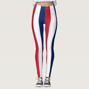 Leggings Bandera nacional de Laos Colores de rayas vertical
