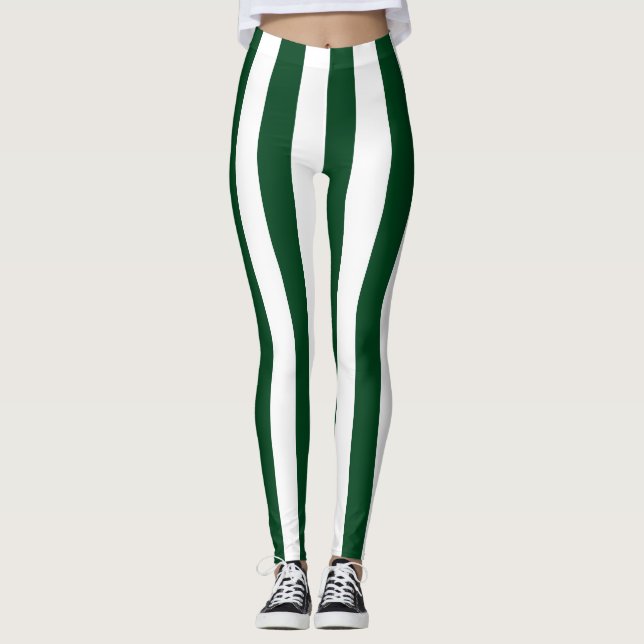 Leggings Bandera nacional de Pakistán con bandas verticales (Anverso)