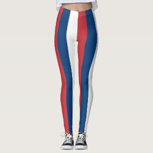 Leggings Bandera nacional de Serbia con tiras verticales