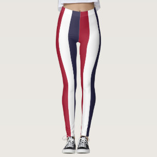 Leggings Bandera nacional de Tailandia con tiras verticales