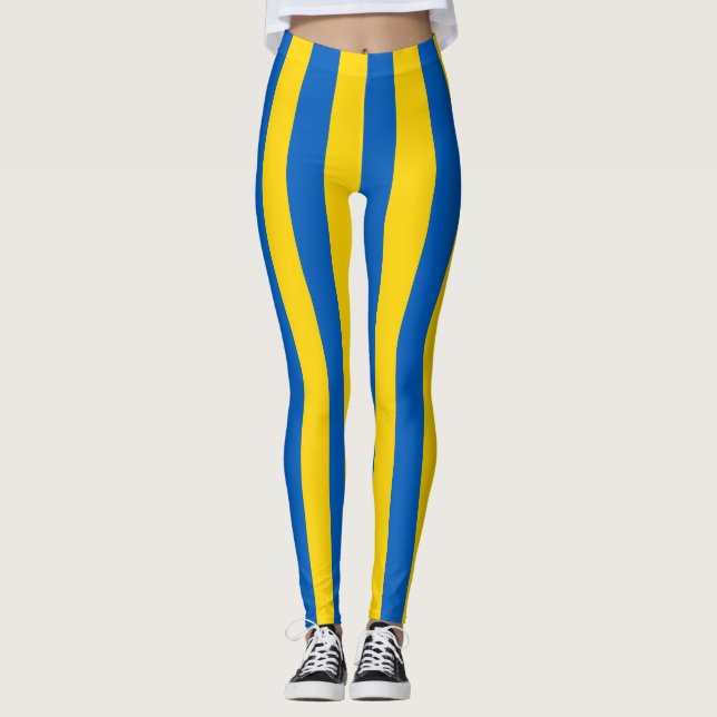 Leggings Bandera nacional de Ucrania con bandas verticales (Anverso)