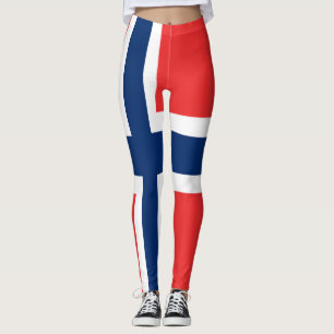 Leggings Bandera noruega en todo el diseño