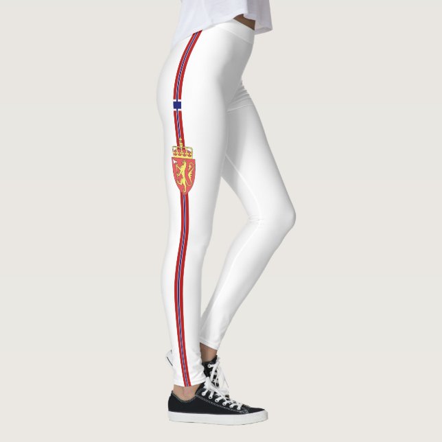 Leggings Bandera noruega y escudo de armas (Derecha)