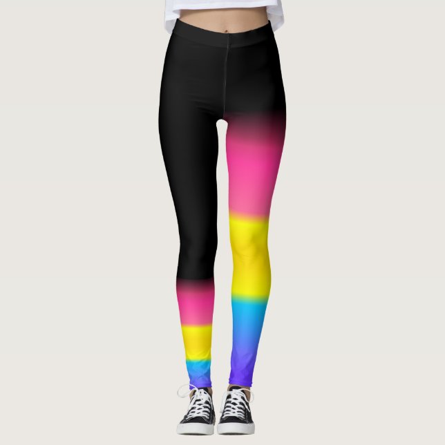 Leggings Bandera pansexual del orgullo de la cacerola (Anverso)