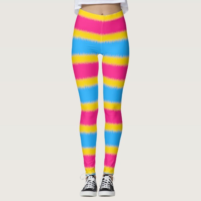 Leggings Bandera Pansexual Estrecha Estrecha Piernas (Anverso)