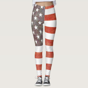 Leggings Bandera Patriótica Americana