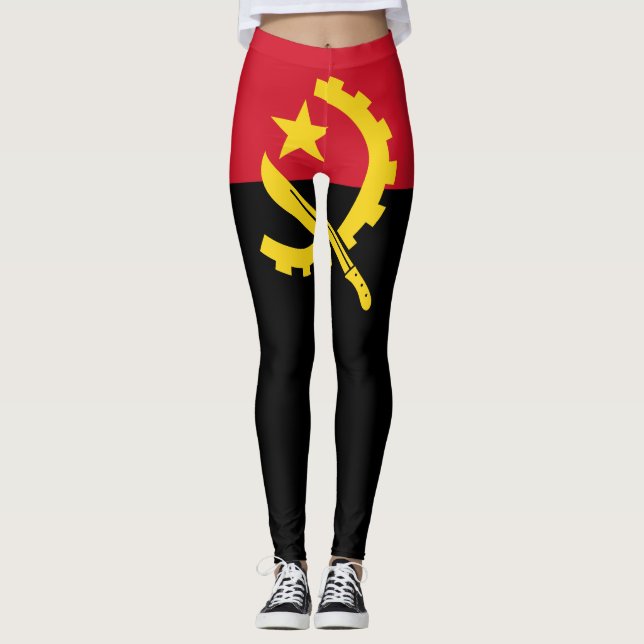 Leggings Bandera patriótica angoleña (Anverso)