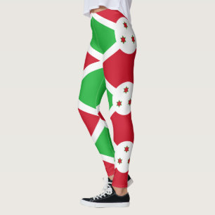 Leggings Bandera patriótica burundesa
