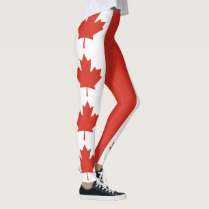 Leggings Bandera Patriótica Canadiense