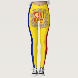 Leggings Bandera patriótica de Andorra