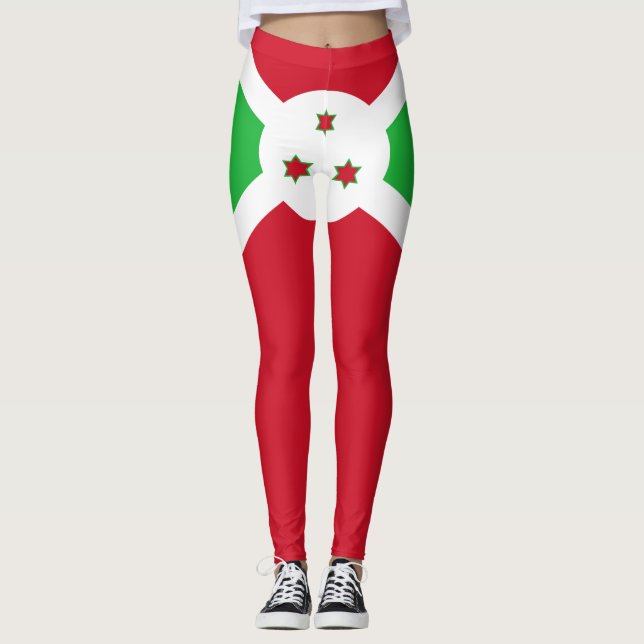 Leggings Bandera Patriótica de Burundi (Anverso)