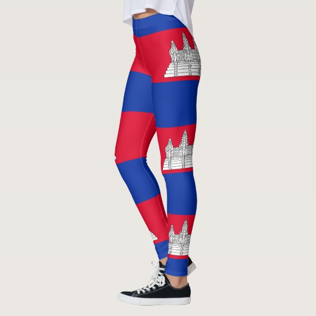 Leggings Bandera Patriótica De Camboya (Izquierda)