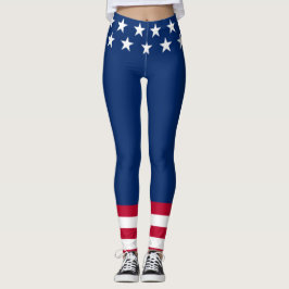 Leggings Bandera patriótica de los Estados Unidos Stars & S